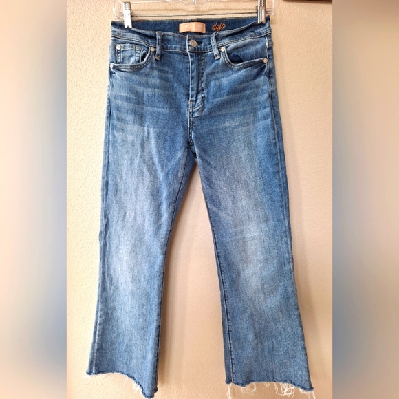 7 for all Mankind b(air) Dojo Blue Denim Jeans Frayed Hem Womens size 28 - Picture 1 of 7